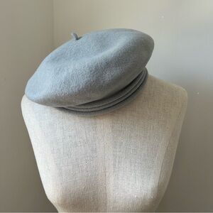 Nordstrom Pure Wool Gray Beret Hat